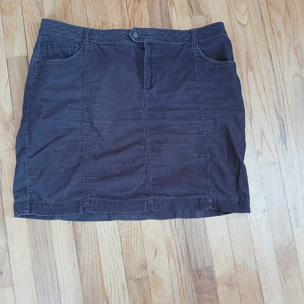Brown Corduroy Skirt